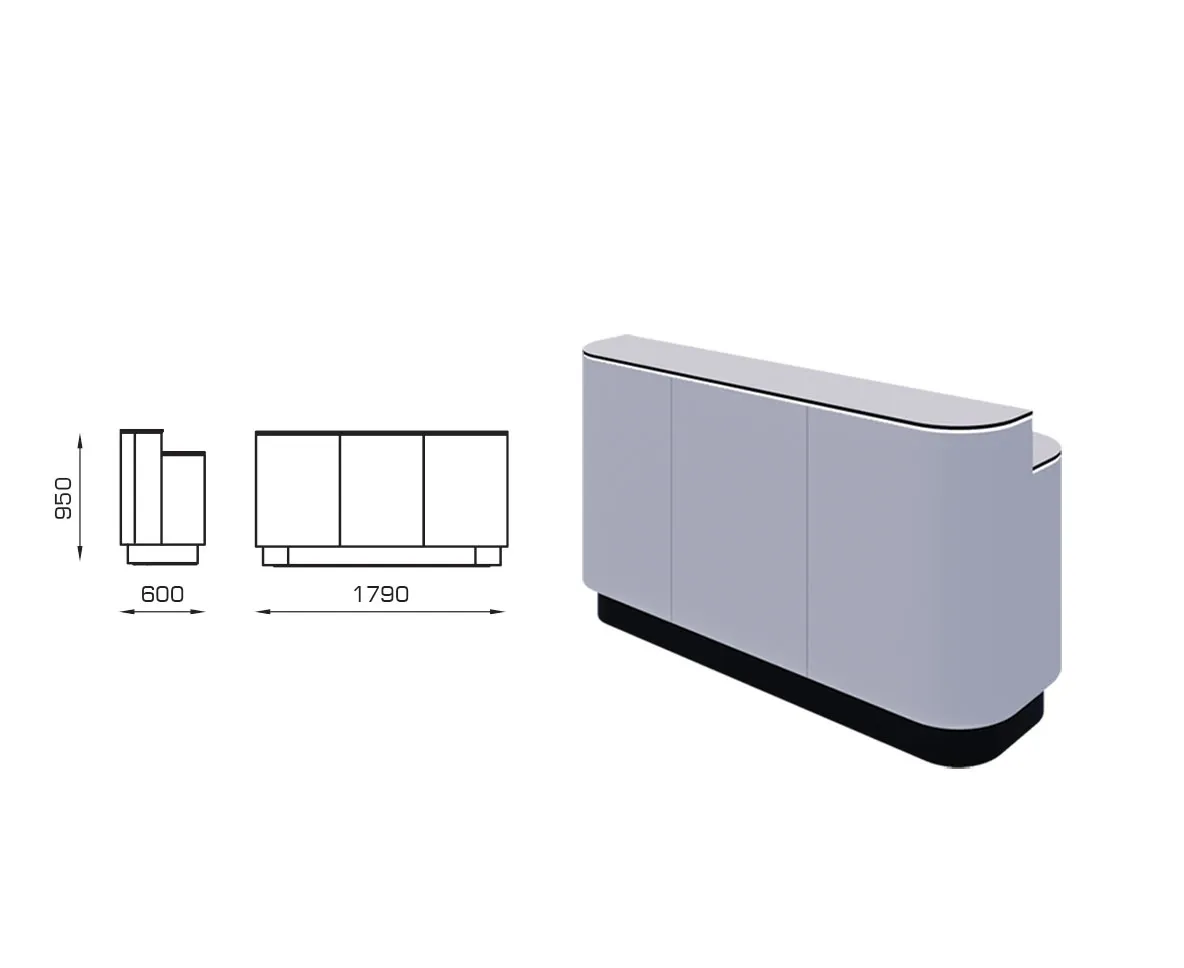 Wymiary recepcji San Alsanit