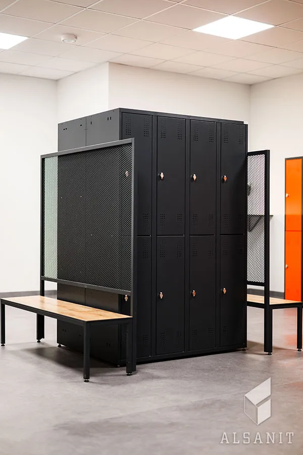 Szafki metalowe i ławki do szatni Alsanit